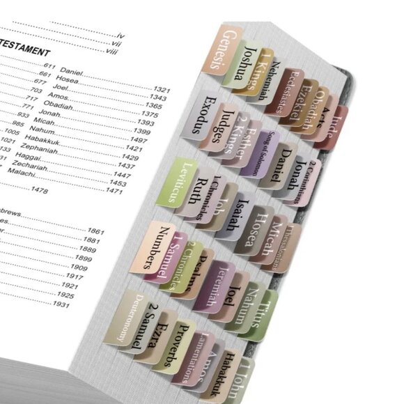 75 Tabs Bible Tabs for Women Men Bible Index Tabs Bible Sticker Tabs Bible Study - Picture 5 of 8